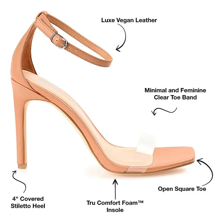 Journee Collection Lorelei Womens Round Open Toe Stiletto Heel Pumps