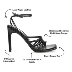 Journee Collection Louella Womens Round Open Toe Stiletto Heel Pumps