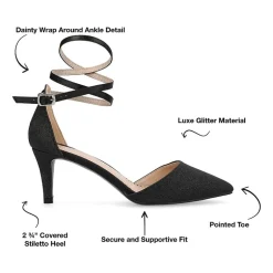 Journee Collection Luela Womens Pointed Closed Toe Stiletto Heel Pumps