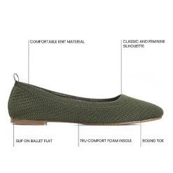Journee Collection Maryann Womens Round Closed Toe Ballet Flats