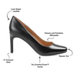 Journee Collection Monalee Womens Square Closed Toe Stiletto Heel Pumps