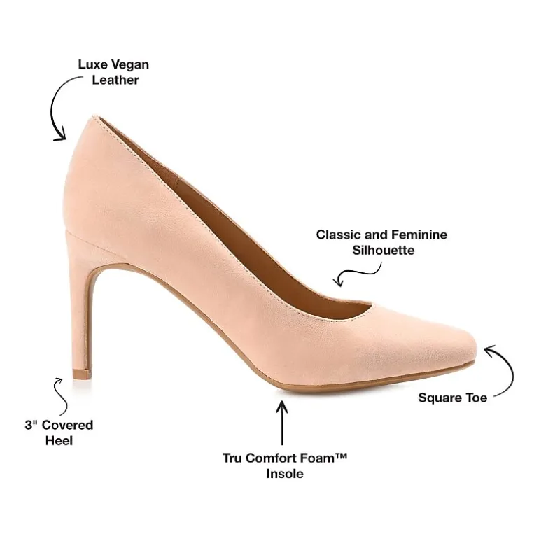 Journee Collection Monalee Womens Square Closed Toe Stiletto Heel Pumps