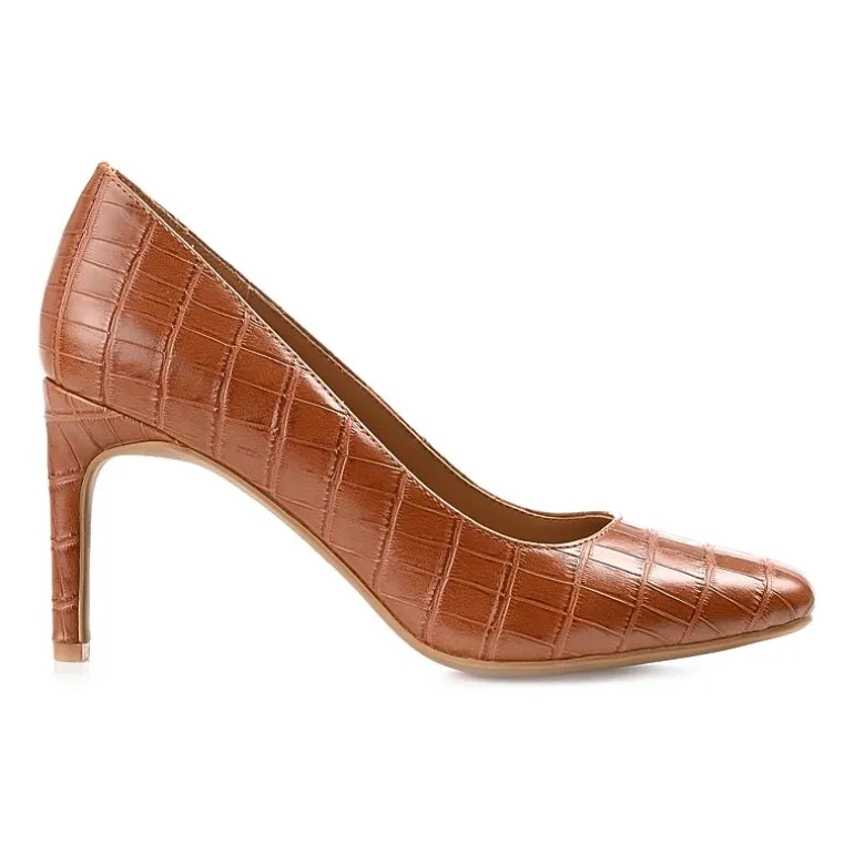 Journee Collection Monalee Womens Square Closed Toe Stiletto Heel Pumps