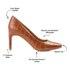 Journee Collection Monalee Womens Square Closed Toe Stiletto Heel Pumps