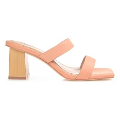 Journee Collection Nolla Womens Round Open Toe Block Heel Pumps