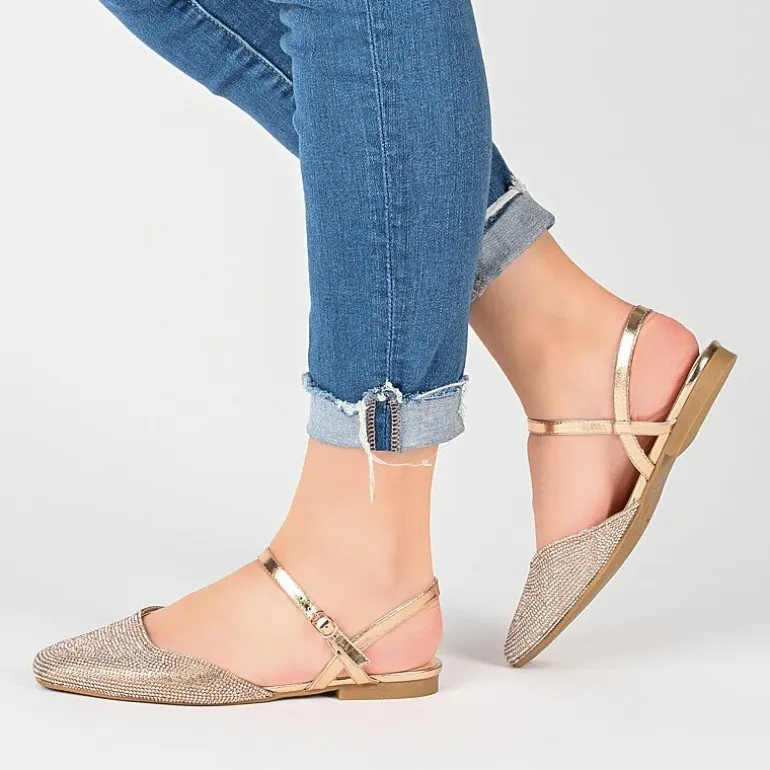 Journee Collection Nysha Womens Square Ballet Flats
