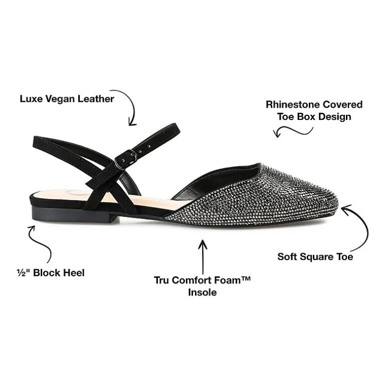 Journee Collection Nysha Womens Square Ballet Flats
