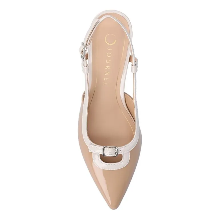Journee Collection Padma Womens Pointed Closed Toe Kitten Heel Pumps