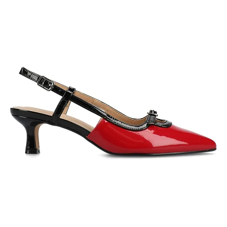 Journee Collection Padma Womens Pointed Closed Toe Kitten Heel Pumps
