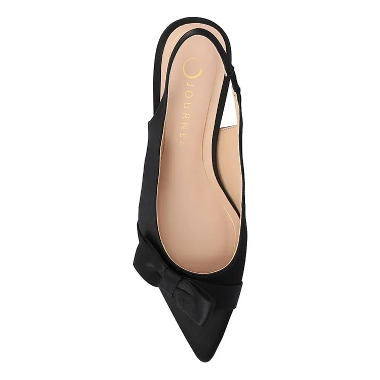 Journee Collection Paloma Womens Pointed Closed Toe Kitten Heel Pumps
