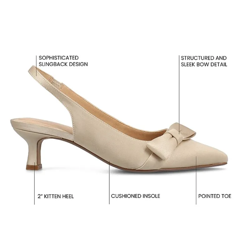 Journee Collection Paloma Womens Pointed Closed Toe Kitten Heel Pumps