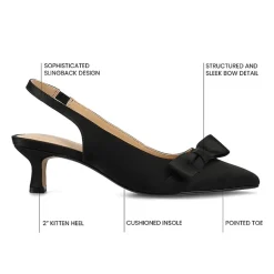 Journee Collection Paloma Womens Pointed Closed Toe Kitten Heel Pumps