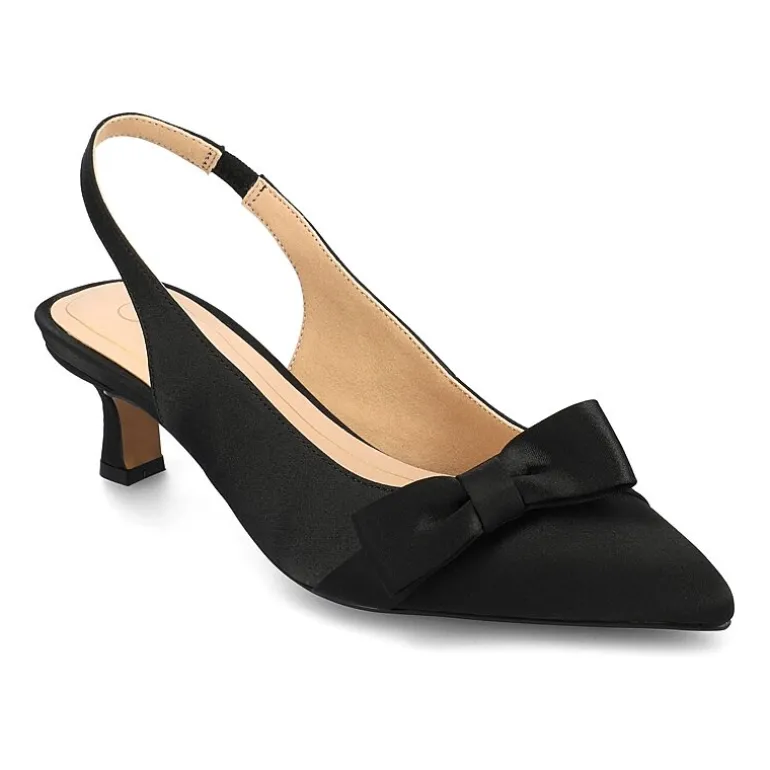 Journee Collection Paloma Womens Pointed Closed Toe Kitten Heel Pumps