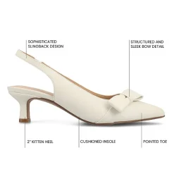 Journee Collection Paloma Womens Pointed Closed Toe Kitten Heel Pumps