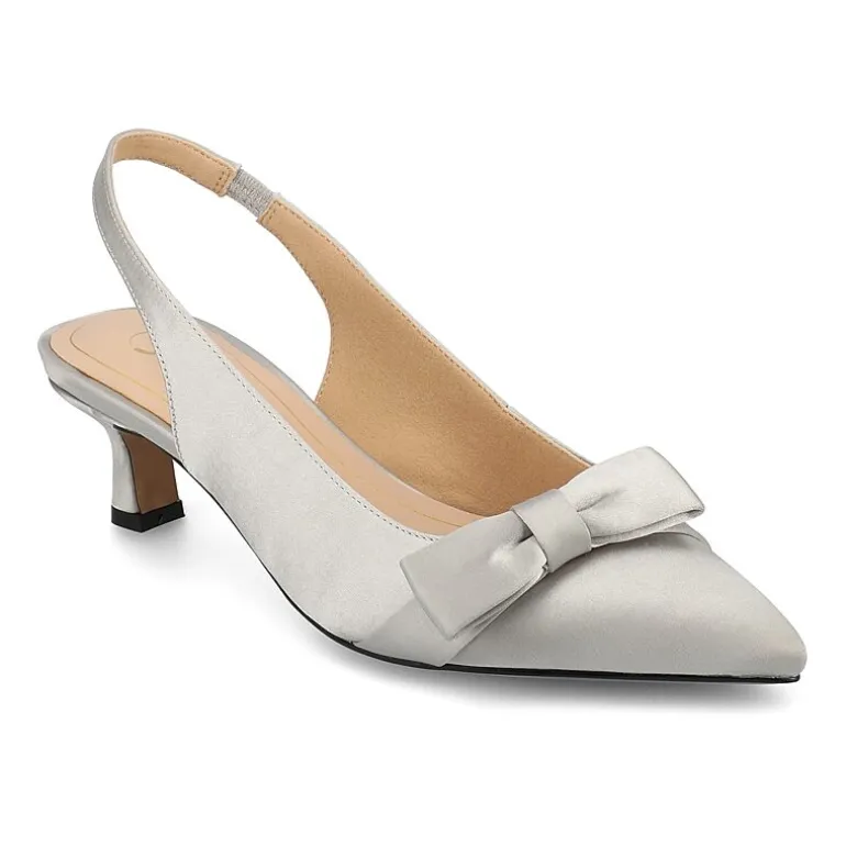 Journee Collection Paloma Womens Pointed Closed Toe Kitten Heel Pumps