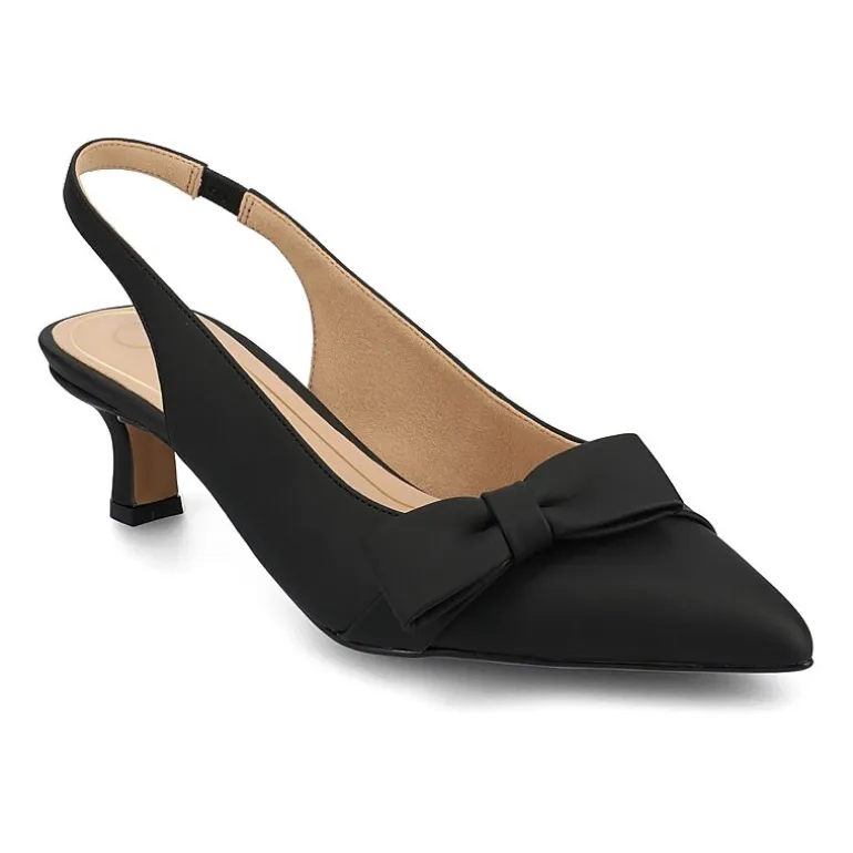 Journee Collection Paloma Womens Pointed Closed Toe Kitten Heel Pumps