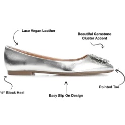 Journee Collection Renzo Womens Pointed Ballet Flats