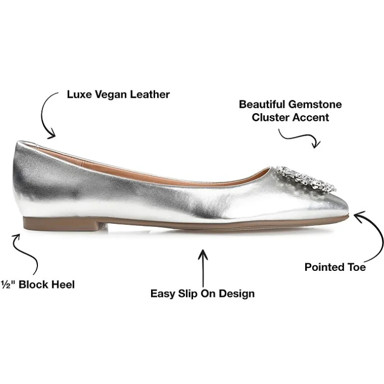 Journee Collection Renzo Womens Pointed Ballet Flats