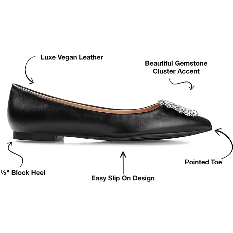 Journee Collection Renzo Womens Pointed Ballet Flats