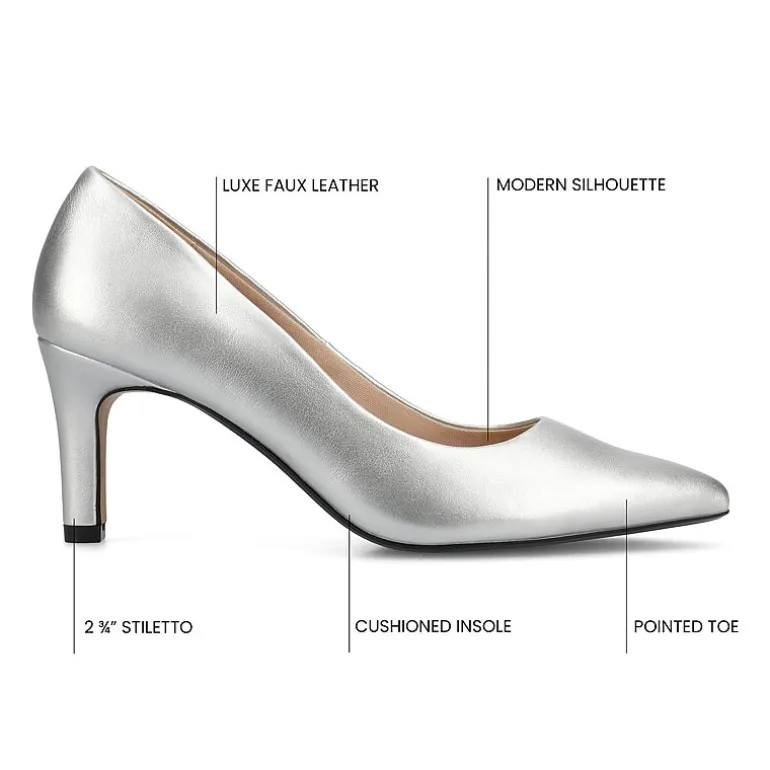 Journee Collection Scylee Womens Pointed Stiletto Heel Pumps