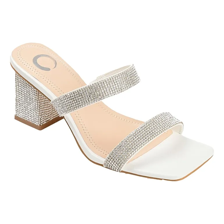 Journee Collection Shandee Womens Round Open Toe Block Heel Pumps