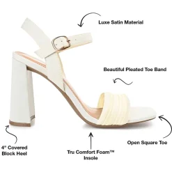 Journee Collection Skiler Womens Round Open Toe Block Heel Pumps