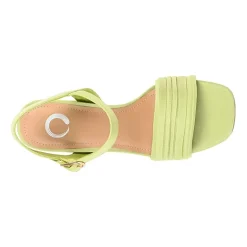 Journee Collection Skiler Womens Round Open Toe Block Heel Pumps