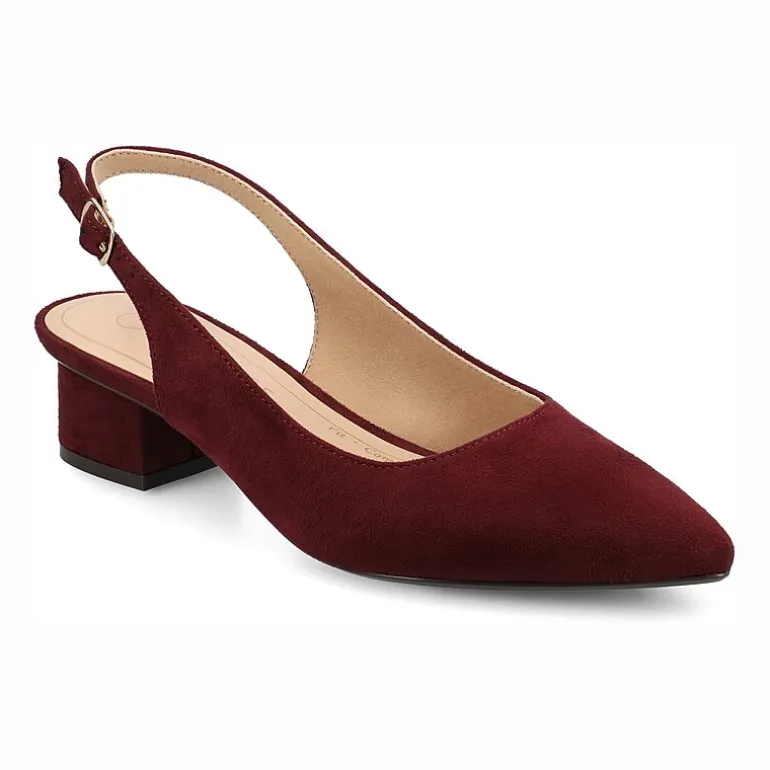 Journee Collection Sylvia Womens Pointed Closed Toe Block Heel Pumps