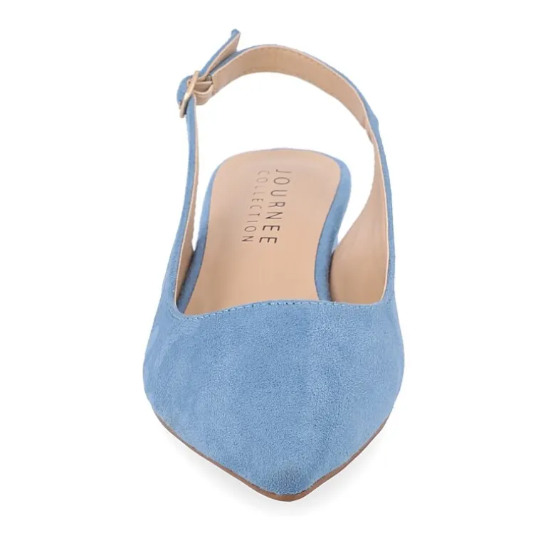 Journee Collection Sylvia Womens Pointed Closed Toe Block Heel Pumps