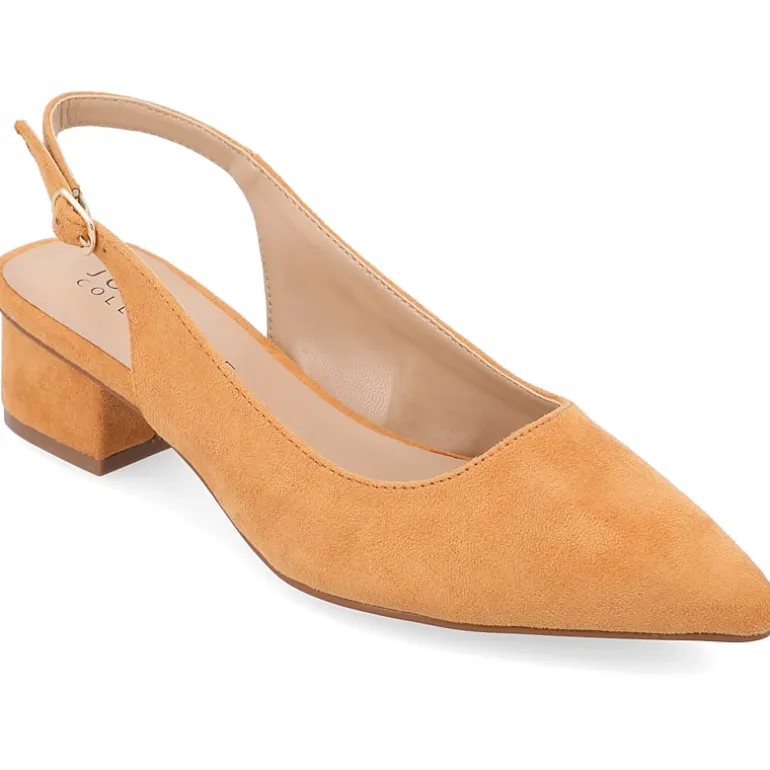 Journee Collection Sylvia Womens Pointed Closed Toe Block Heel Pumps