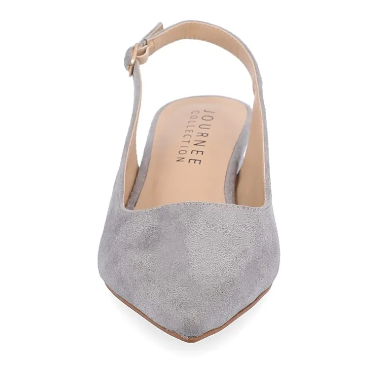 Journee Collection Sylvia Womens Pointed Closed Toe Block Heel Pumps