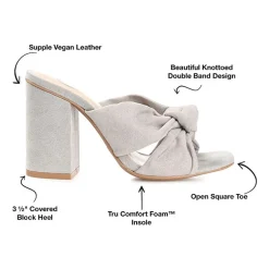 Journee Collection Tabithea Womens Round Open Toe Block Heel Pumps