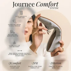 Journee Collection Talani Womens Almond Closed Toe Block Heel Pumps