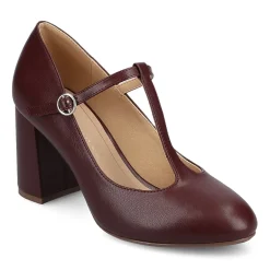 Journee Collection Talani Womens Almond Closed Toe Block Heel Pumps