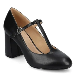 Journee Collection Talani Womens Almond Closed Toe Block Heel Pumps