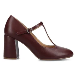 Journee Collection Talani Womens Almond Closed Toe Block Heel Pumps