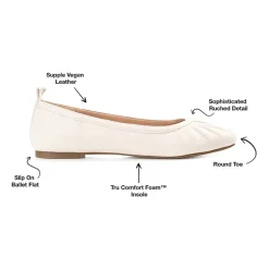 Journee Collection Tannya Womens Round Ballet Flats