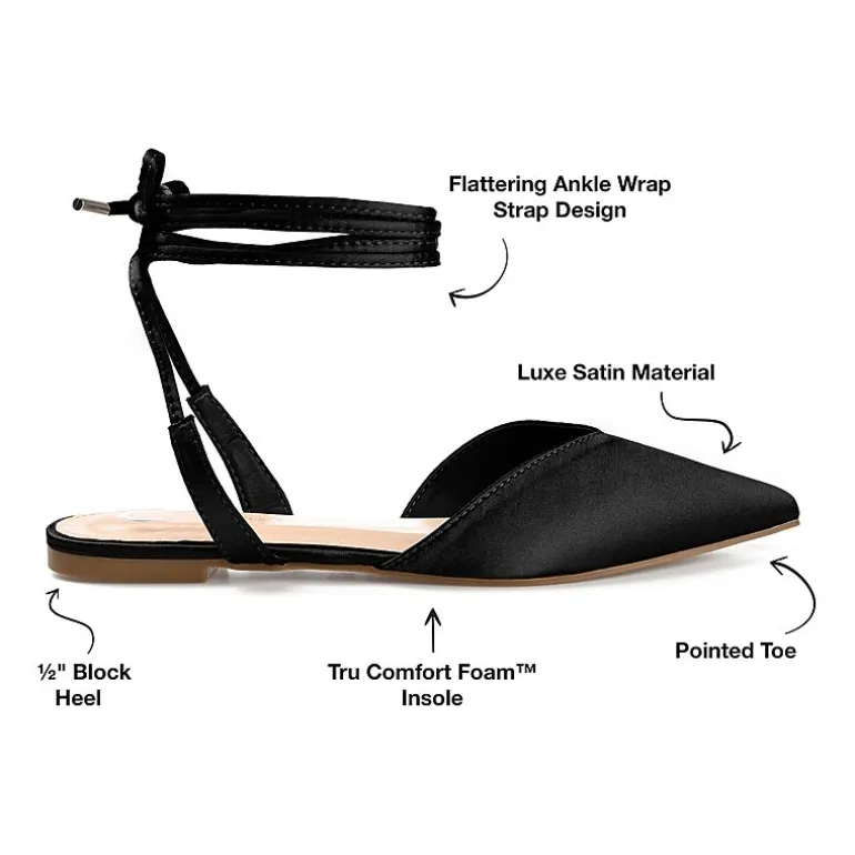 Journee Collection Theia Womens Pointed Ballet Flats