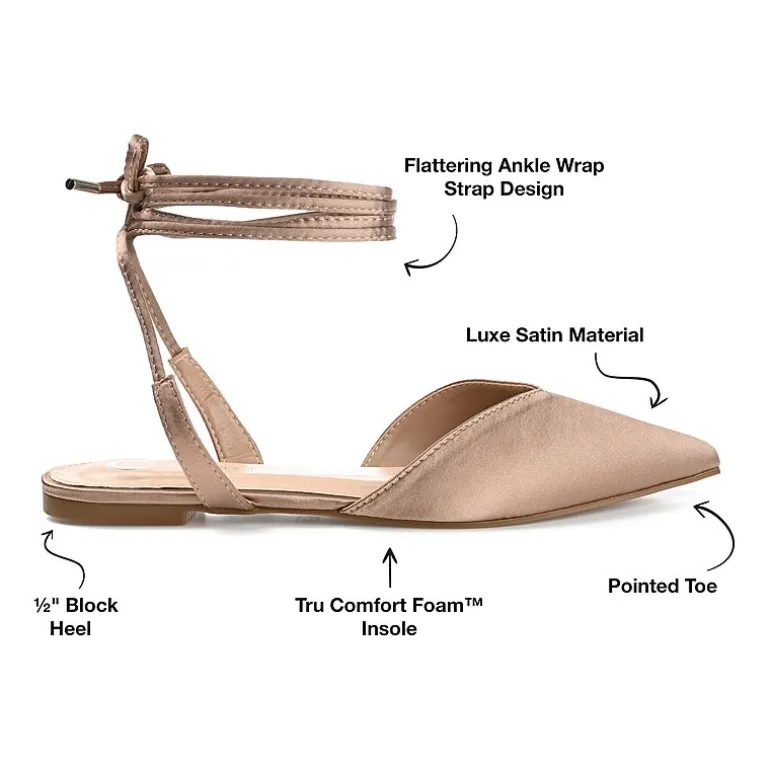 Journee Collection Theia Womens Pointed Ballet Flats