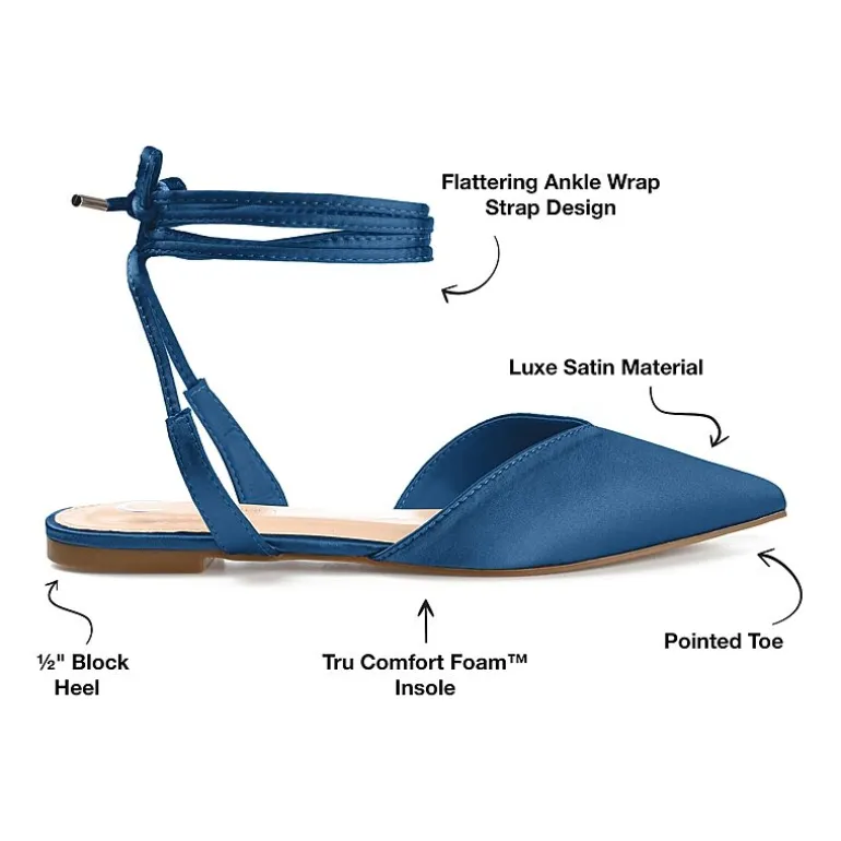Journee Collection Theia Womens Pointed Ballet Flats