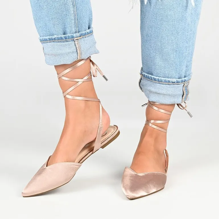 Journee Collection Theia Womens Pointed Ballet Flats