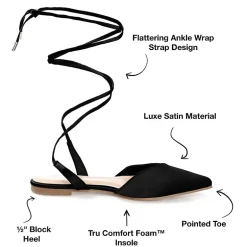 Journee Collection Theia Womens Pointed Ballet Flats