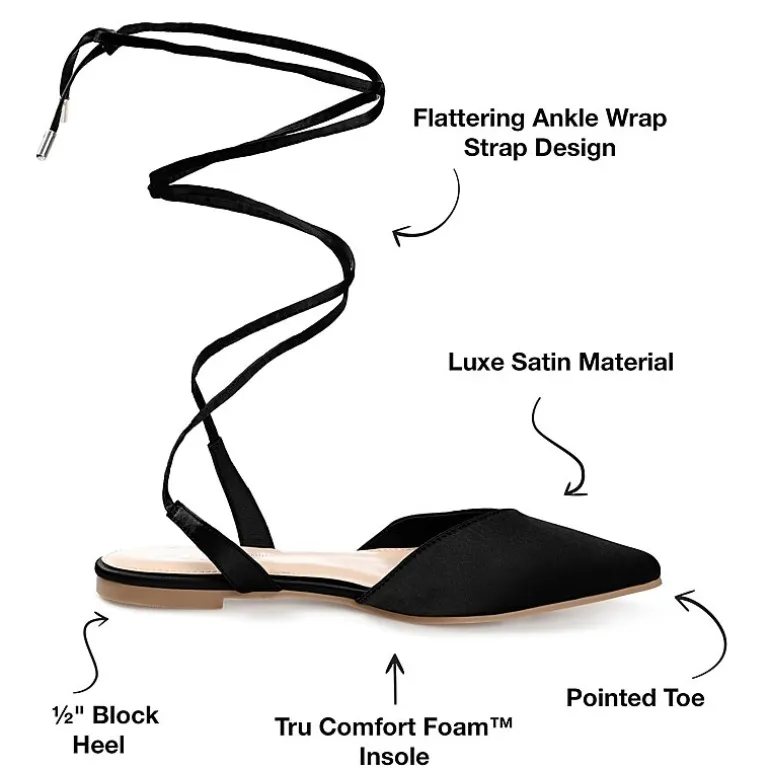 Journee Collection Theia Womens Pointed Ballet Flats