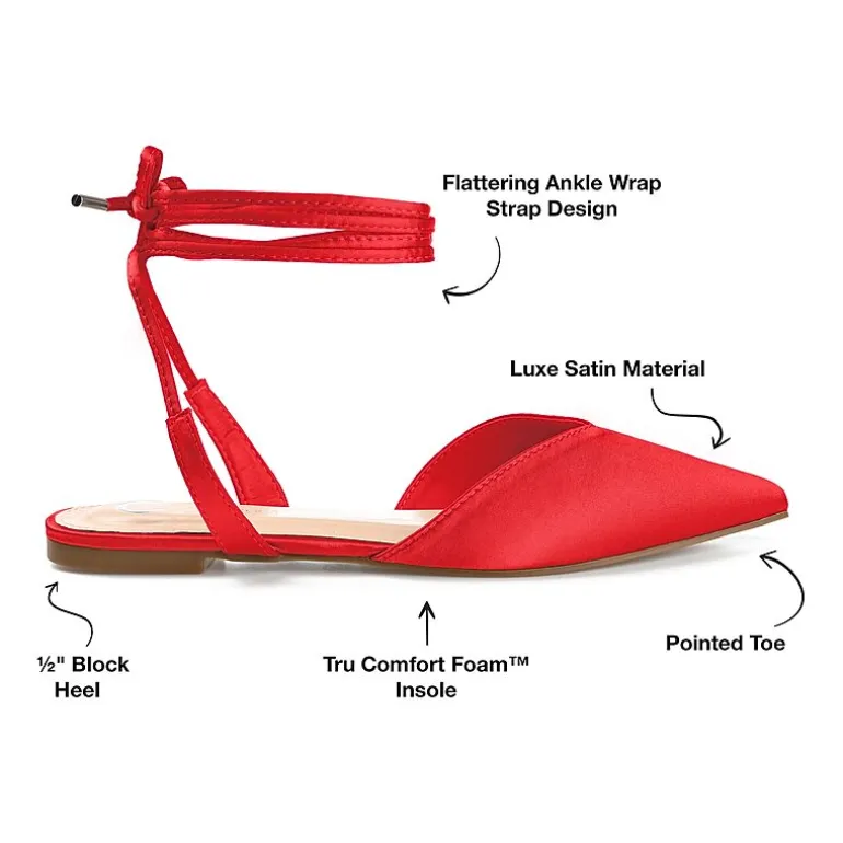 Journee Collection Theia Womens Pointed Ballet Flats