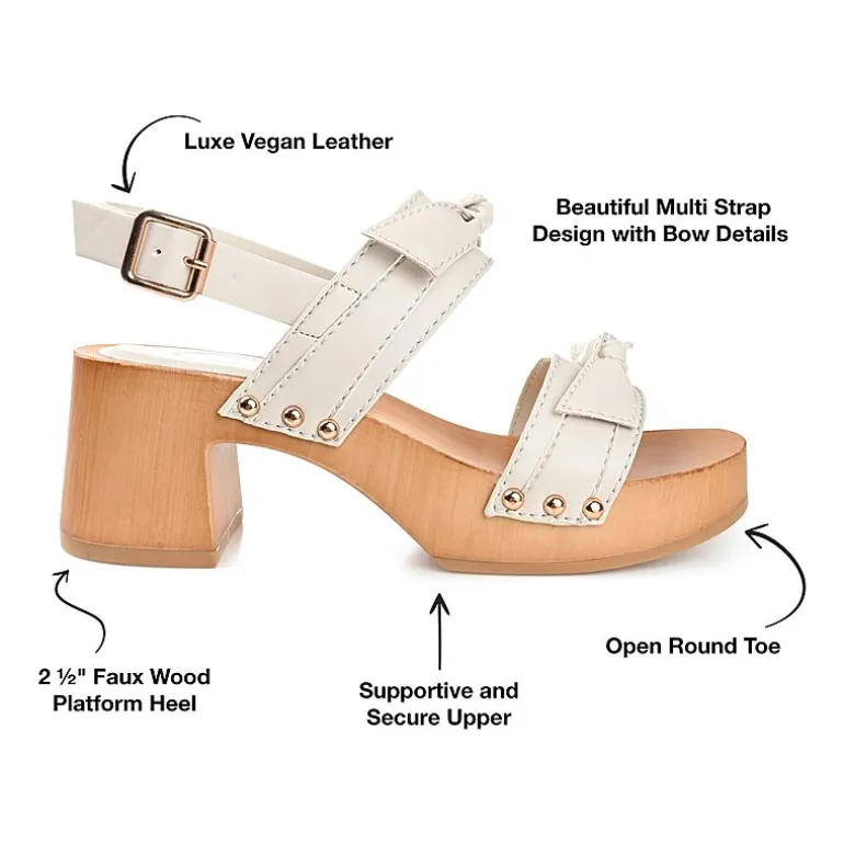 Journee Collection Tia Womens Round Open Toe Block Heel Pumps