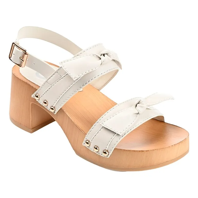 Journee Collection Tia Womens Round Open Toe Block Heel Pumps