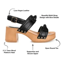 Journee Collection Tia Womens Round Open Toe Block Heel Pumps