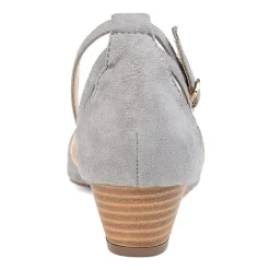 Journee Collection Womens Arkie Pumps Buckle Pointed Toe Wedge Heel