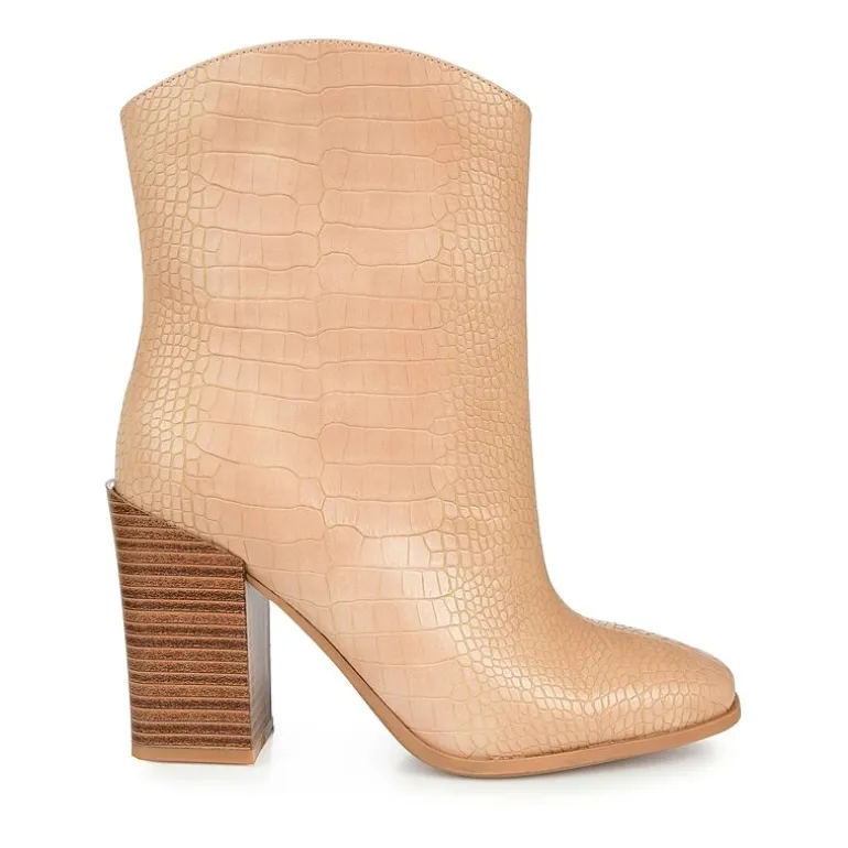 Journee Collection Womens Brekinn Stacked Heel Booties