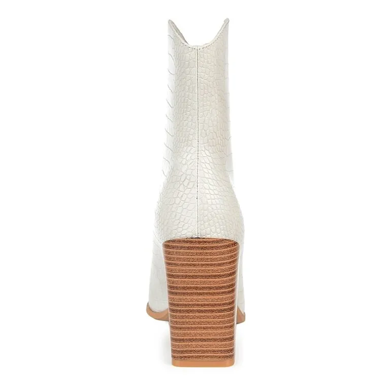 Journee Collection Womens Brekinn Stacked Heel Booties